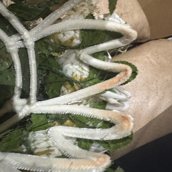 1950s Union Label Floral Fascinator Hat w/Birdcage Veil - Picture 8 of 8